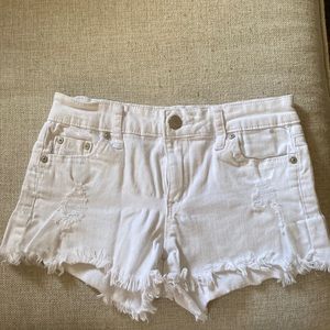 Girls Tractr Fringe Denim Cutoff Shorts